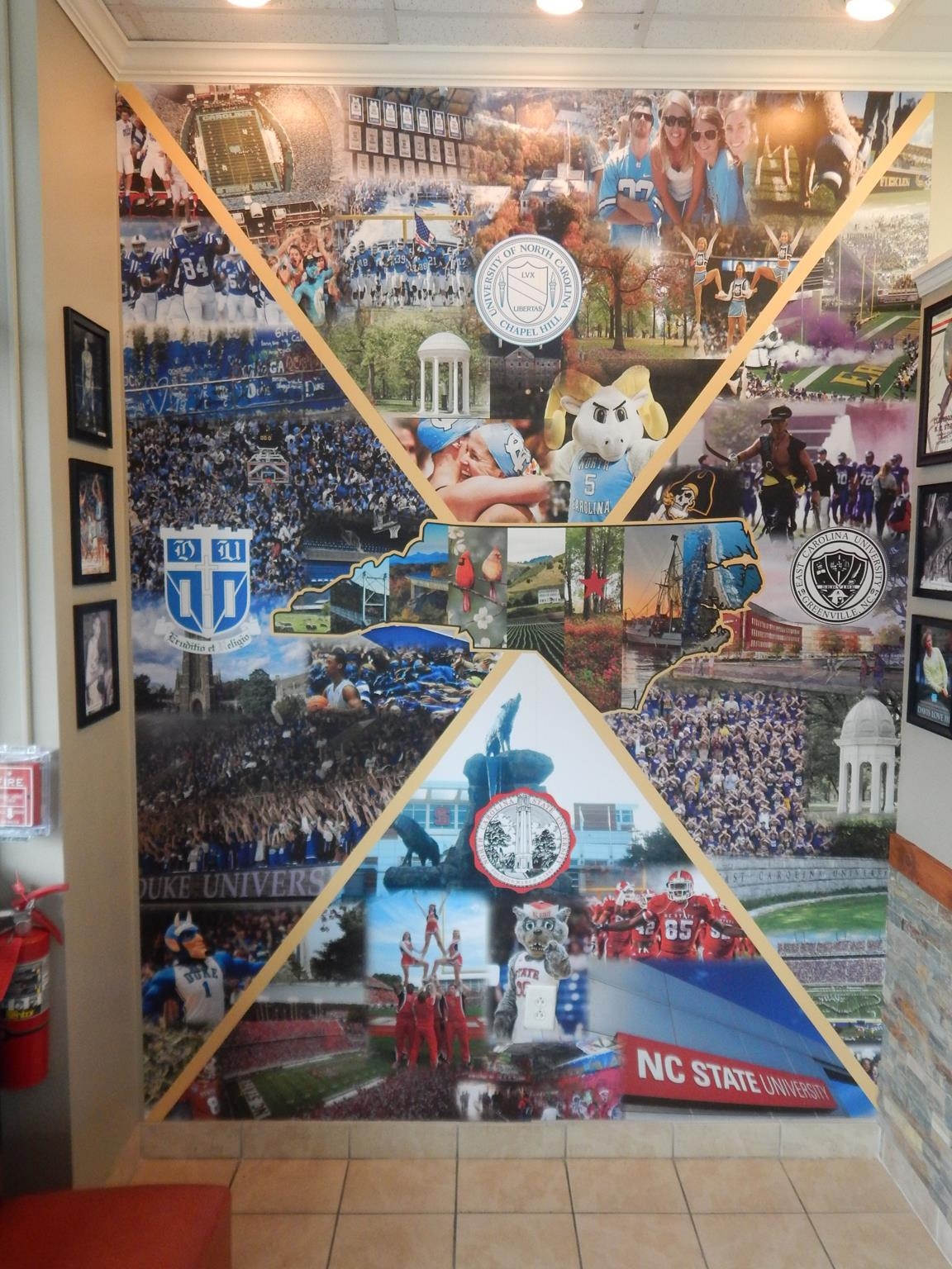 Sports Team Graphics on a Wall