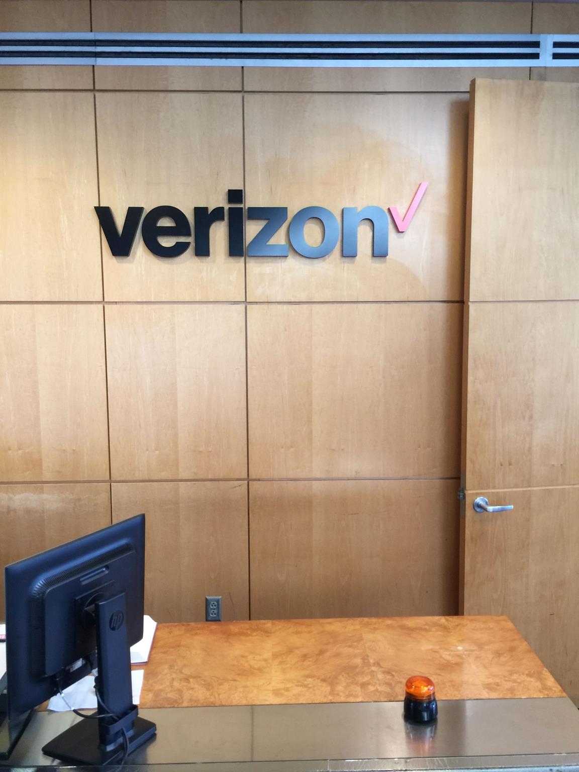 Verizon Letters in Office Cabin