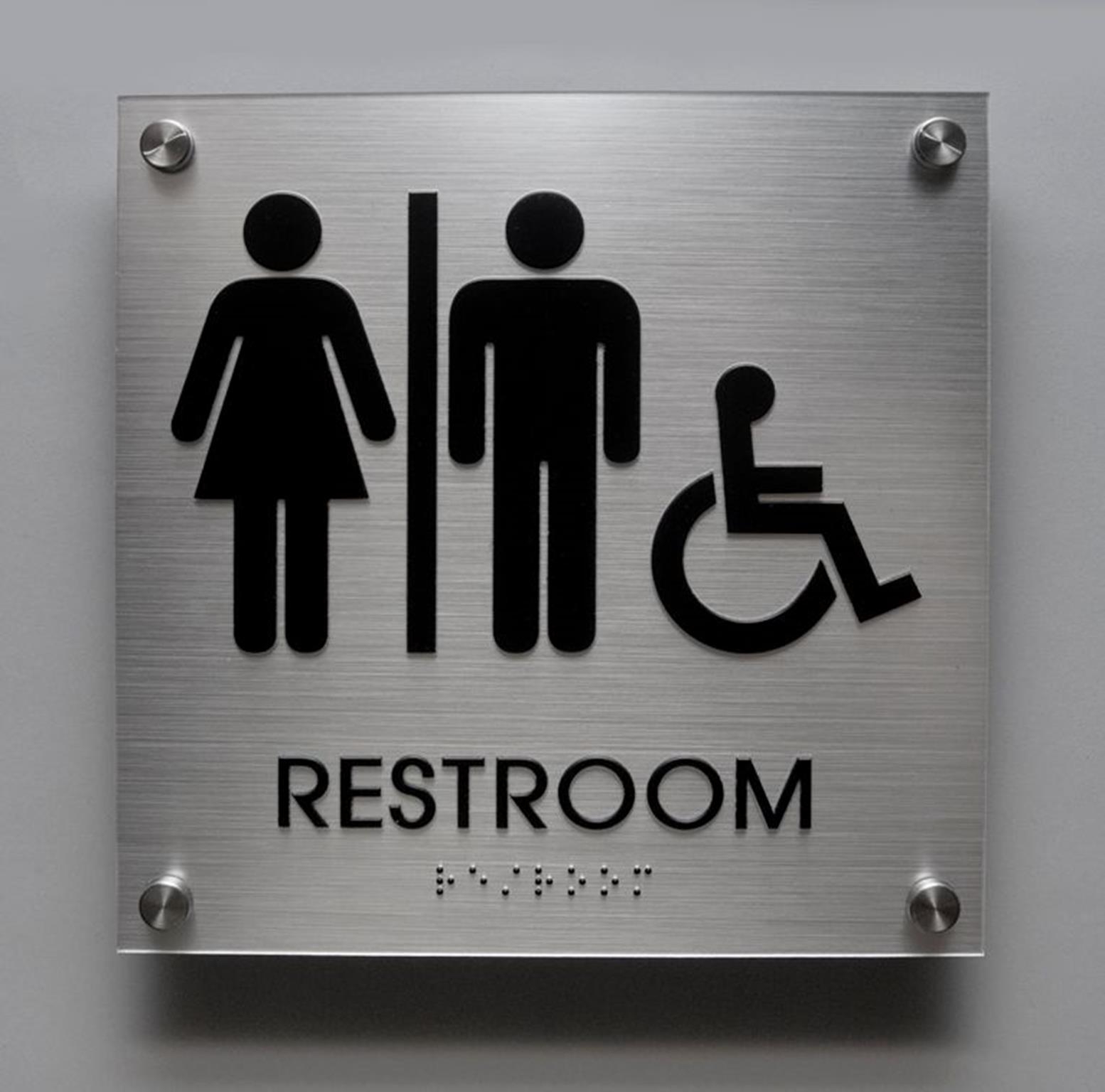 ADA Braille Restroom Sign