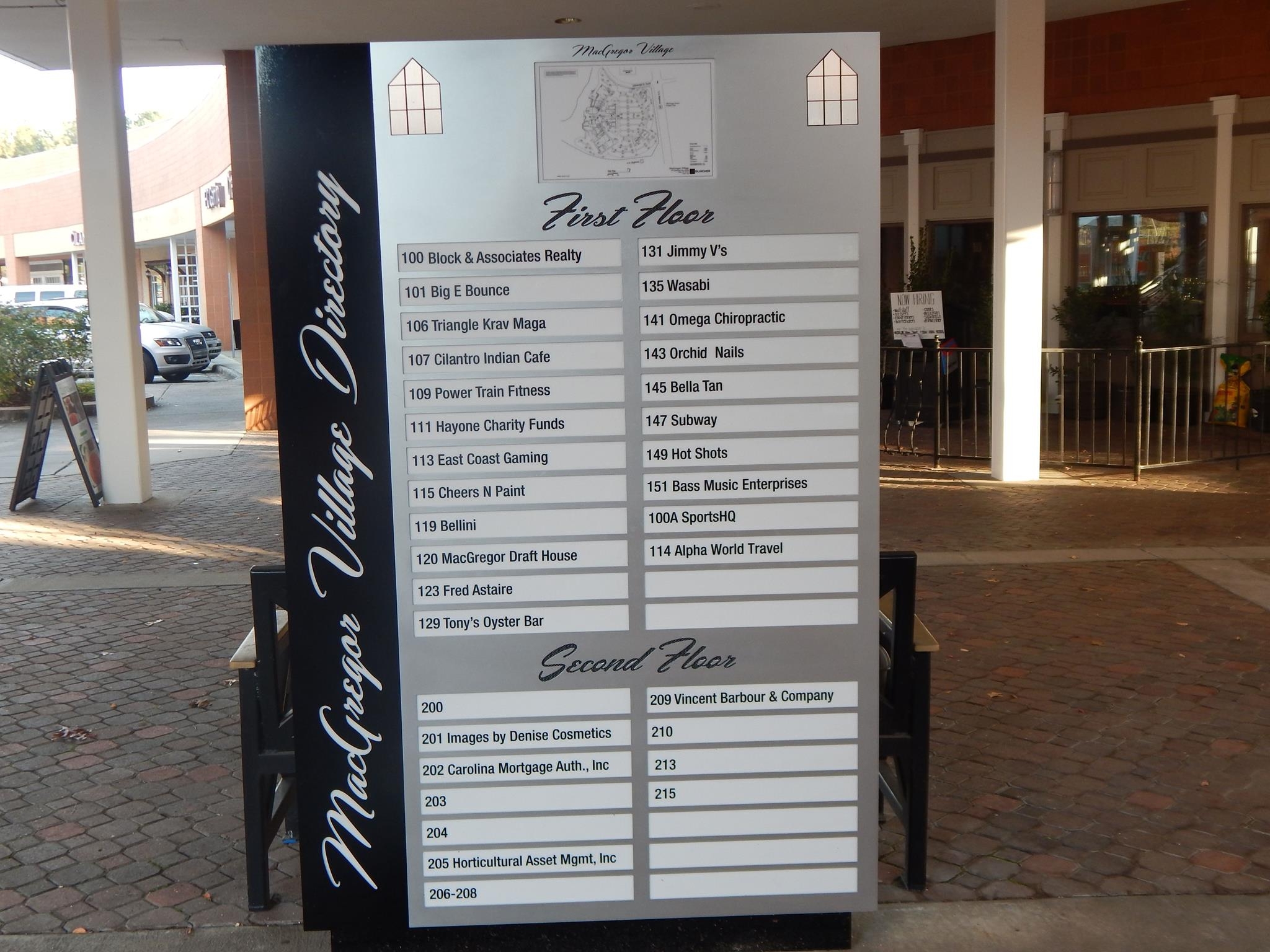 Directory Signage Outside the Building