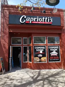 Exterior Illmunated Pan Face Channel Letter Sign Of Capriottis Business