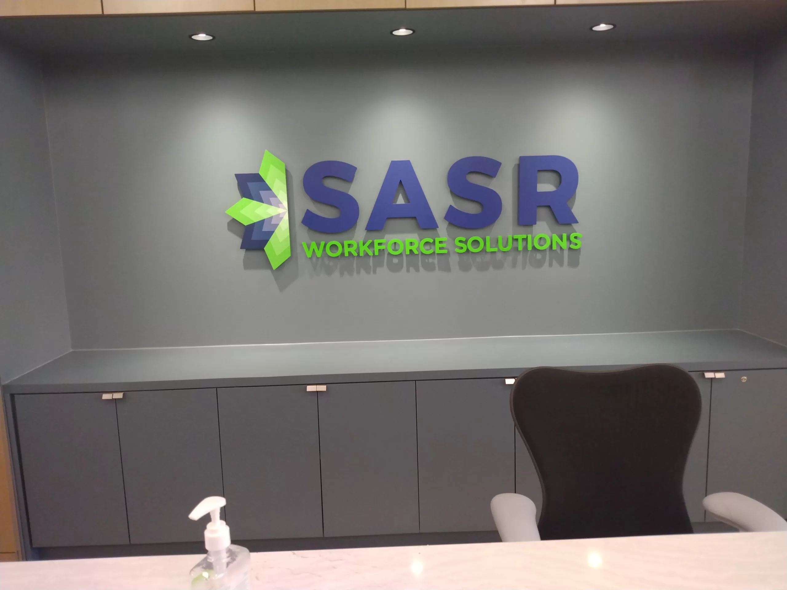 Lobby Sign Of Sasr Workforce Solution Manufactureed By Elite Custom Signs