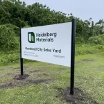 Post And Panel Sign Of City Sales Yard
