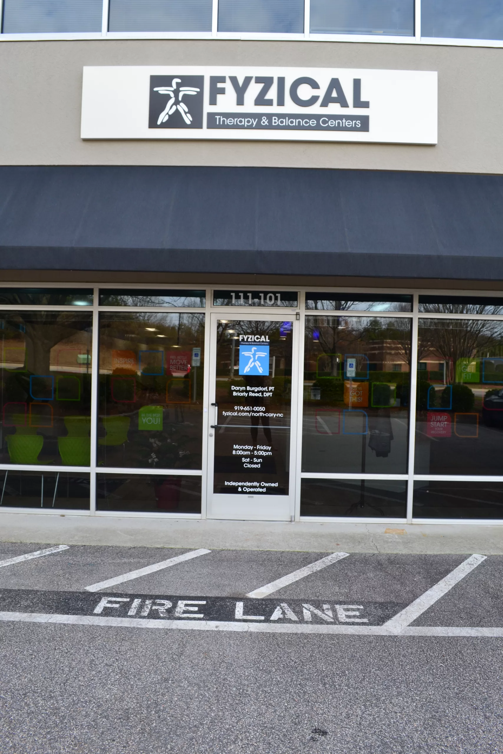 Storefront Sign Of Therapy Center Installed In Raleigh Nc