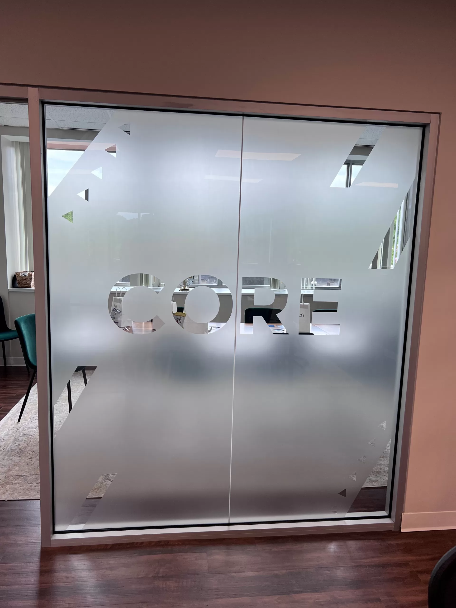 Frosted Vinyl Window Graphics For Office Privacy