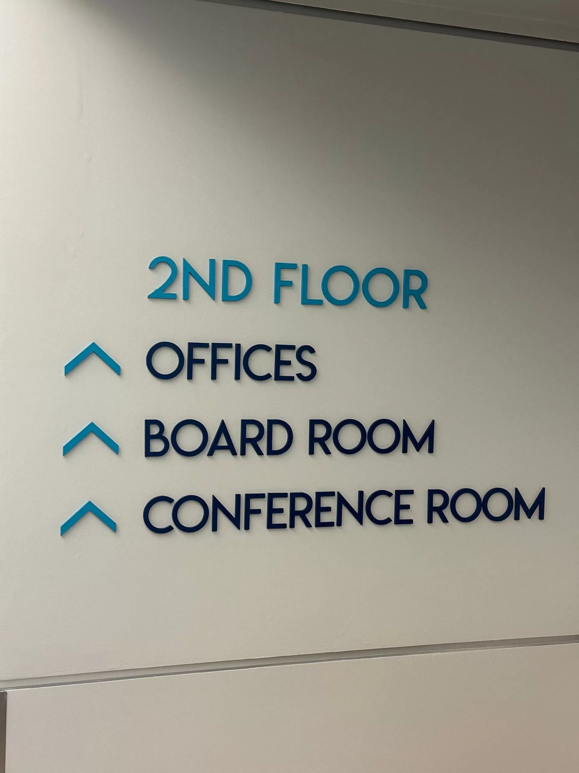 Wayfinding Dimensional Letter Signs Installed In Building By Elite Custom Signs